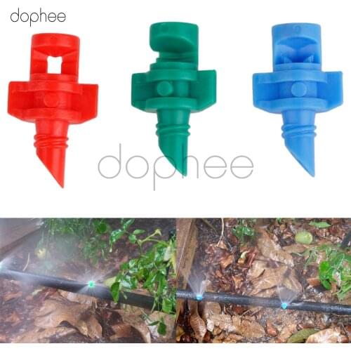 Dophee 50pcs Lawn Watering Spray Nozzle Mini Sprinkler Irrigation Misting Nozzle Micro Garden Agriculture 360 Degree Nozzle