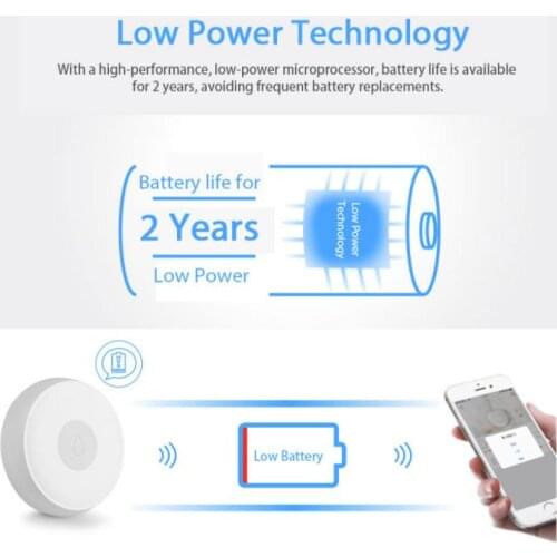 Ewelink Zigbee Wireless Flood Detector Smart Water Leak Sensor Water Leak Alert Detection Water Level Overflow Alarm Smart Life