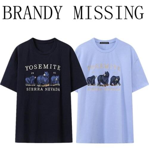 Oversized Girls Soft Cotton O Neck T-shirts 2021 Summer Casual Ladies Tops Streetwear Women Soft Embroidery Top Female