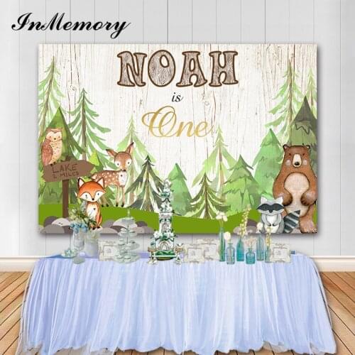 InMemory Jungle Safari Photo Backdrops Baby Birthday Party Vinyl Photography Background For Photo Studio Baby Shower Banners