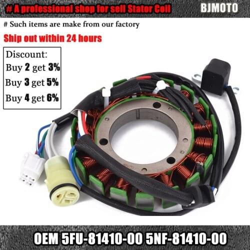 Motorcycle ATV 5NF-81410-00 Engine Stator Coil For Yamaha YFM350R YFM 350R RAPTOR YFM350X Warrior 350 2002-2004 YFM 350 R X