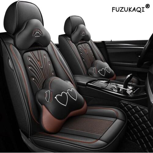 FUZHKAQI Leather car seat covers for lada granta 2106 2107 2109 2110 2114 changan cs35 cs75 eado raeton of 2018 2018 car seats