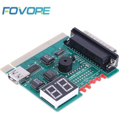 Mini 4-Digit LCD Display PC Analyzer Diagnostic Post Card CPU Motherboard Tester With LED Indicator For ISA PCI Bus Main Board