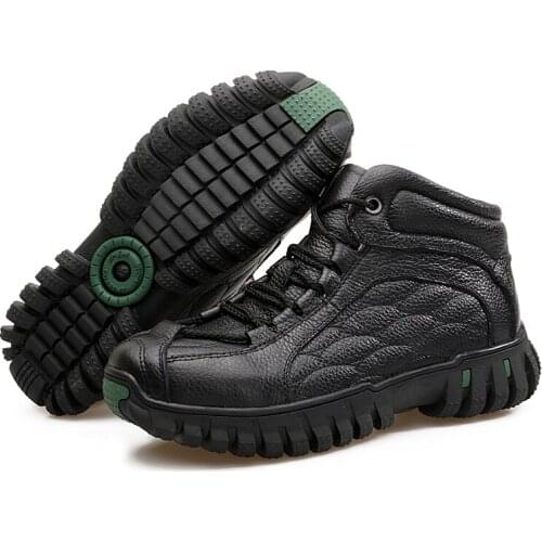 Brand Men Boots Genuine Leather Winter Boots Warmth Fur Inside High Quality Outdoor Men Snow Boot Working Shoes Men boots brogue