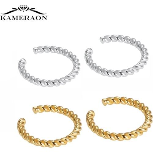 Real Sterling Silver 925 Clip Ear Piece Simple Layer Earrings for Women Stackable Korean Clip on Earrings No Piecing Kolczyki