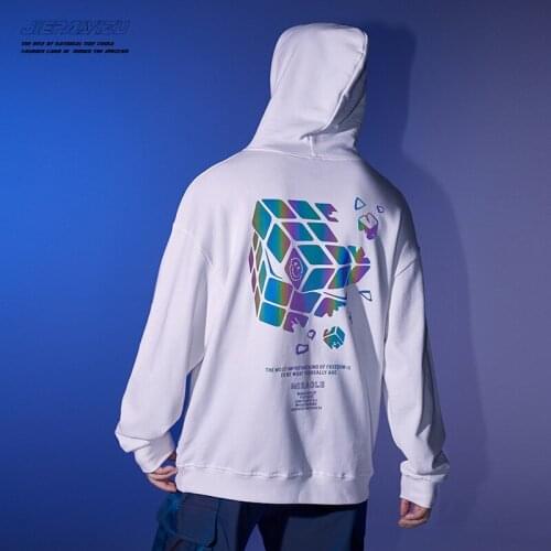 2021 new hip hop cartoon oversize popular logo jacket fleece single male