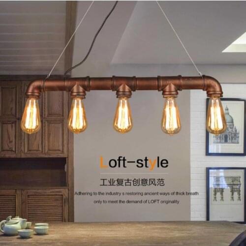 New Retro Chandelier Lighting For Living Room Luxury Iron Hanging lamp with 5 Head For Indoor Restaurant Decor light Fixture