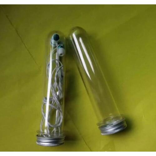 2pcs 100ml Plastic Test Tube Bottle With Screw Cap Bottle Aluminum Cap Packing Tube With Pressure Sensitive Seal Candy Capsule