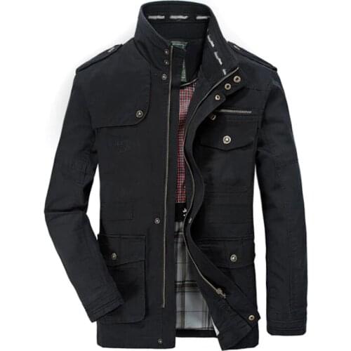 Plus Size 5XL 6XL 7XL 8XL Brand Military Jacket Men Stand Collar Mens Causal Cotton Windbreaker Long Flight Jackets