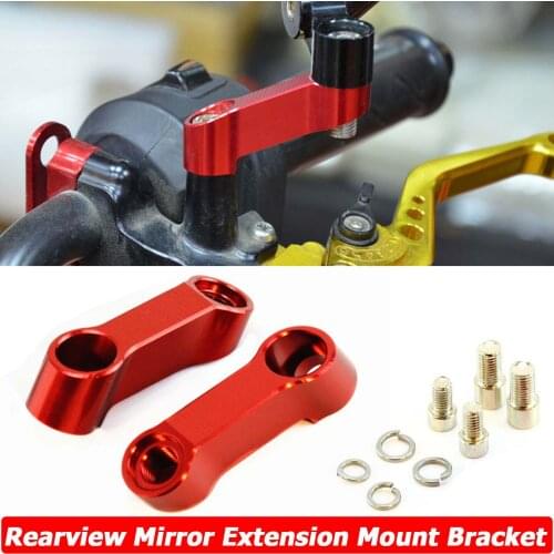 8mm 10mm Aluminum Alloy Motorcycle Rearview Mirror Extension Mount Bracket Holder Universal Fit Motorbike Riser Kit Accessories