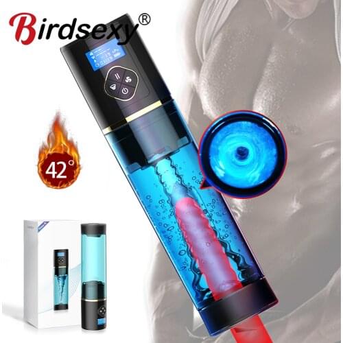 Water Bath Penis Pump Penis Enlargement Pump Sex Toys For Men Vacuum Masturbator Automatic Rechargeable Penis Extender Trainer
