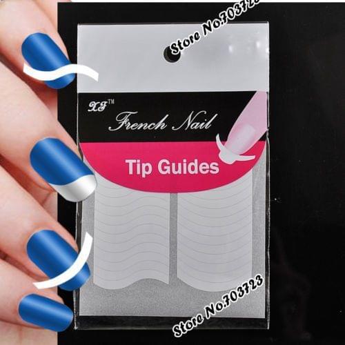 2 Packs Wave Moon Design French Nails Tips Guide Sticker DIY Manicure Accessory Tape 2 Shape N04