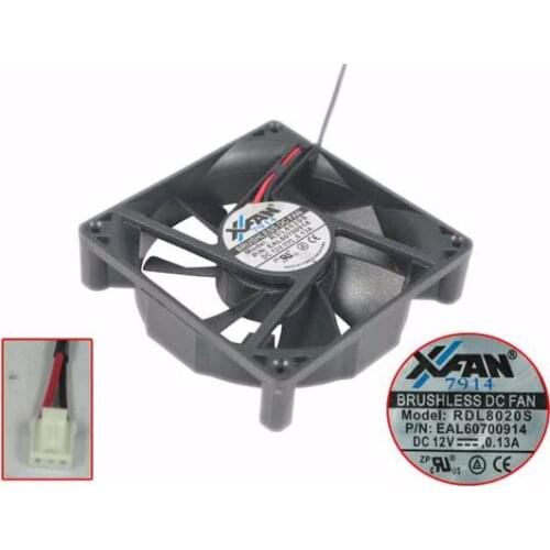 XIFAN RDL8020S DC 12V 0.13A 80x80x20mm 2-wire Server Cooling Fan
