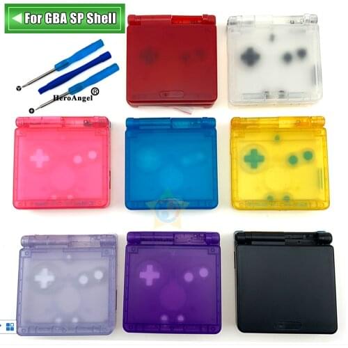 2020 For GameBoy Advance SP Classic clear Limited Edition Replacement Housing Shell Screen Lens For GBA SP Housing Case Cover