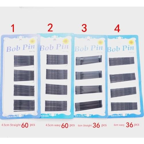 Hair Grip Barrette Black Hairpins Hair Clip Lady Bob Pins Black steel hairpin womens hairpin Korean wave clip