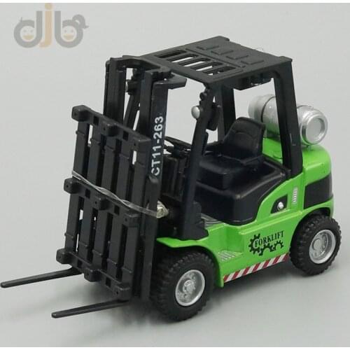 1:24 Diecast Metal Truck Model Toys Pull Back Forklift With Sound & Light