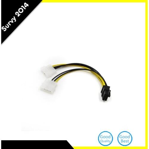 1 pcs 16cm 8 Pin PCI Express Male To Dual 4Pin Molex IDE Power Cable Adapter diy electronics