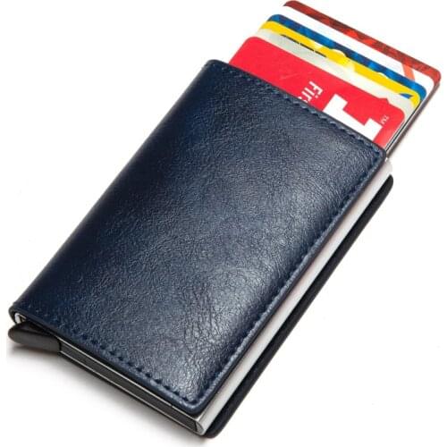 2020 Smart Wallet Bussiness Card Holder Rfid Blocking Wallet Aluminum Metal Credit Mini Card Wallet Dropshipping Man Women