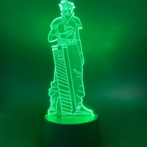 3D Lamp Final Fantasy Claude for Room Decoration Nightlight Battery Operated Unique Prensent for Children Led Night Light Lamp