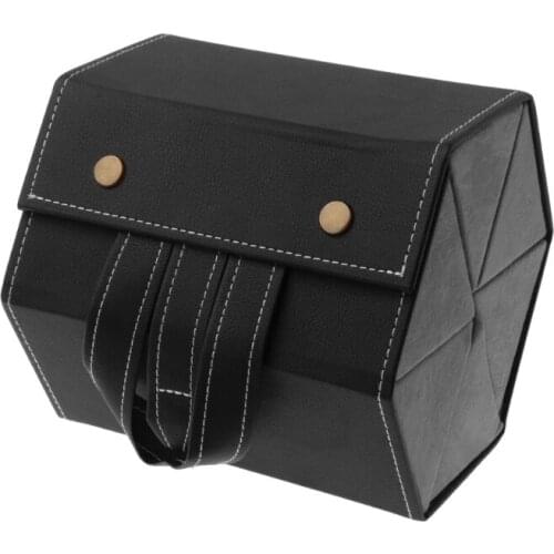 6 Slots Foldable PU Leather Sunglasses Eyeglasses Travel Organizer Case Multiple Hanging Eyewear Holder Display