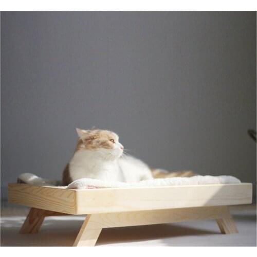 Wooden Cat Bed, Cat Litter, Solid Wood Scratch Board, Scratch Pad, Universal In All Seasons