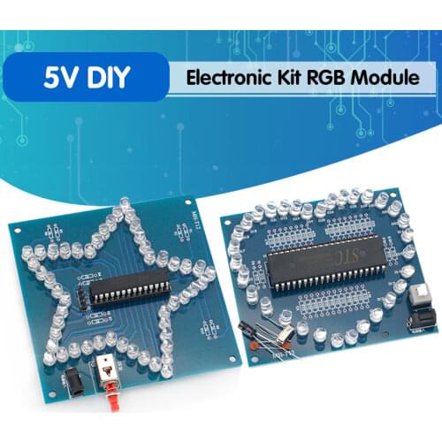 DIY Electronic Kit Heart Shape Colorful Glare LED RGB Module Love Water Light STC89C52 51 Single Chip Microcomputer For Arduino