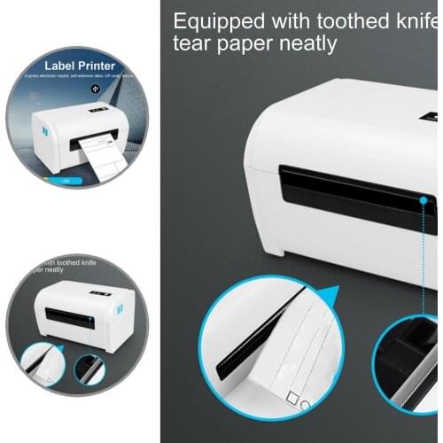 Dual Sensor Exquisite USB Bluetooth-compatible Labels Printer with Holder Barcode Printer Multifunctional for Barcode