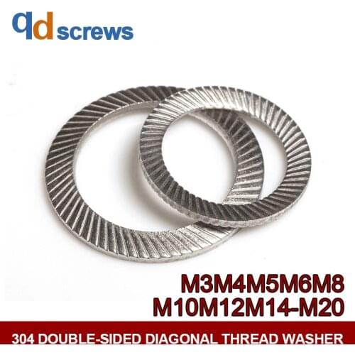 304 M3M4M5M6M8M10M12M14M16M20 stainless steel double-sided diagonal thread washer