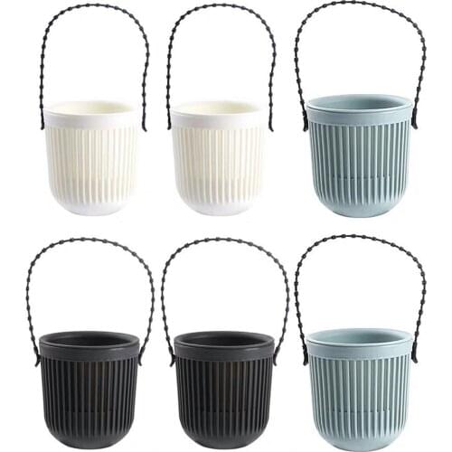 Urns Flower Pots 6pcs Plastic Gardening Tool On Wall Or Window Flexible Removable Handle 3.5‘’ For Mini Plants Planters