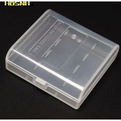H D S N H 1Pcs Portable Hard Plastic Transparent Box Rechargeable Battery Box 4XAAA Battery Storage Box Protection Box