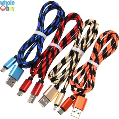 Micro USB Cable Nylon Braided Fast Charging Mobile Phone USB Charger Cable for Samsung/Huawei type-c 8pin cords 50pcs/lot