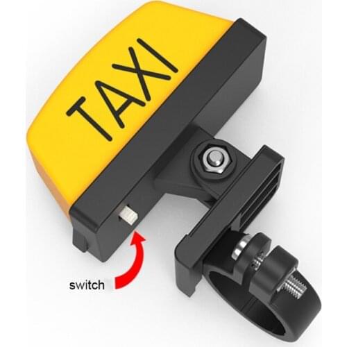 Motorcycle Decoration Modified Light Adjustable Handle Helmet Light USB Rechargable Warning Taxi Box Sign LED Lamp Indicator