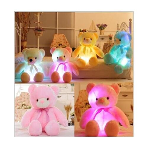 Squishy bear night light! Bear Stuffed Doll Night Light Animals Plush Toys for girls Kids Gifts for the New Year