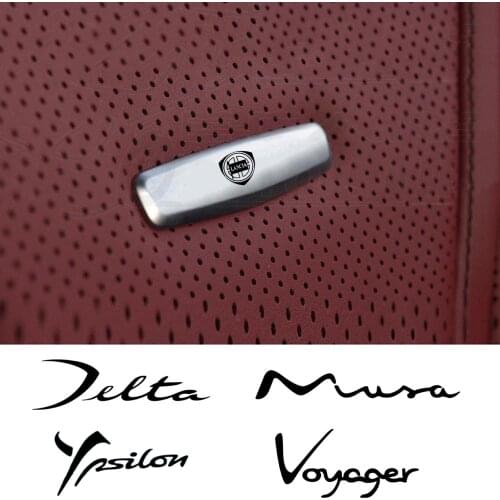 Car Chair Seat Sticker Front Seat Tuning Badges Metal For Lancia Phedra Delta Ypsilon Lybra Musa Kappa Voyager car accessories