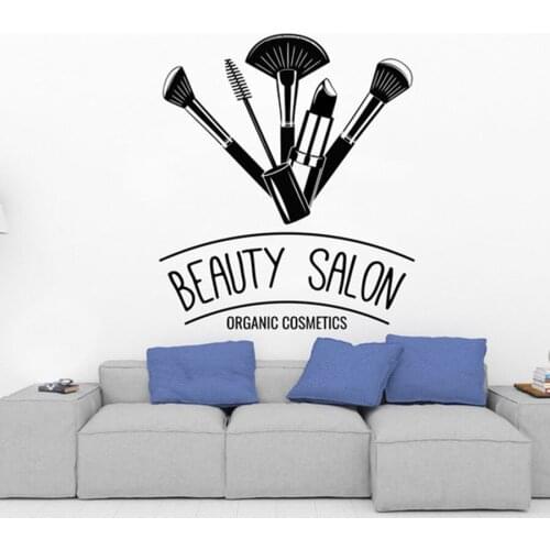 Beauty Salon Wall Decal Eyelashes Pattern Art Mural Vinyl Stickers Art Beauty Salon Woman Mural Hair Slon Wall Window Decor N233