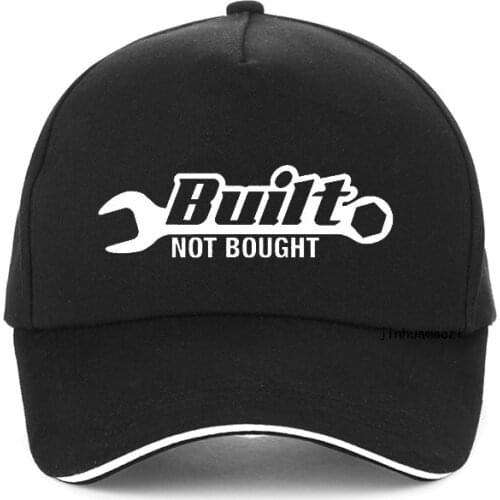 New 100%Cotton men hat Built not Bought print Baseball cap - auto mechanic tuner cap truck car race Unisex snapback hats gorras