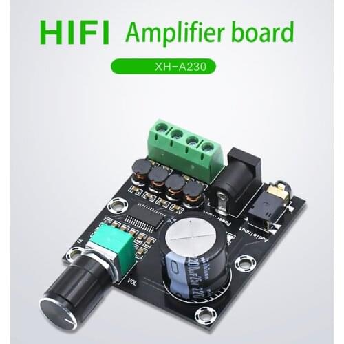 KYYSLB XH-A230 Digital HD Power Amplifier Board DC8~24V 15W*2 Desktop Speaker Electronic DIY Home Audio Amplifier 1.5A