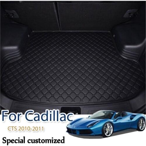 Custom Car trunk mat for Cadillac CTS sedan 2010 2011 cargo liner carpet interior accessories cover