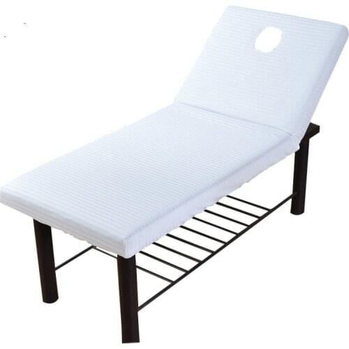100% Pure Cotton Massage Table Bed Fitted Sheet Elastic Full Cover Rubber Band Massage SPA Treatment Bed Cover with Breath Hole