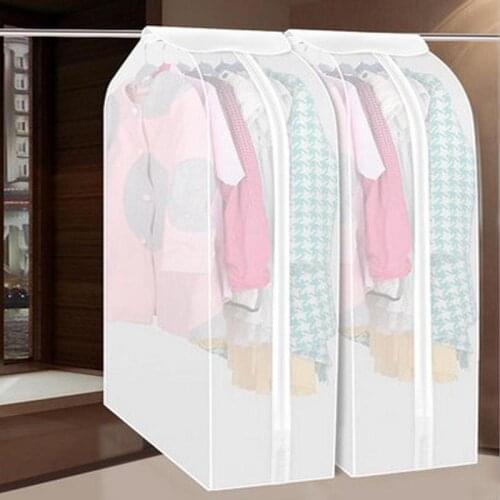 Dustproof Clothes Cover Wardrobe Hanging Organizer Storage Bags Suit Coat Dust Cover Protector Wardrobe Storage Bag for Clothes