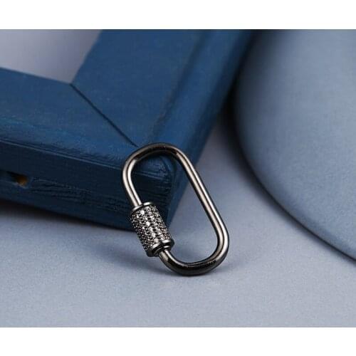 DIY Micro Pave Zirconia Jewelry Material Supplies Handmade Buttons Clasps Screw Sprial Hooks Accessories For Necklace Bracelets