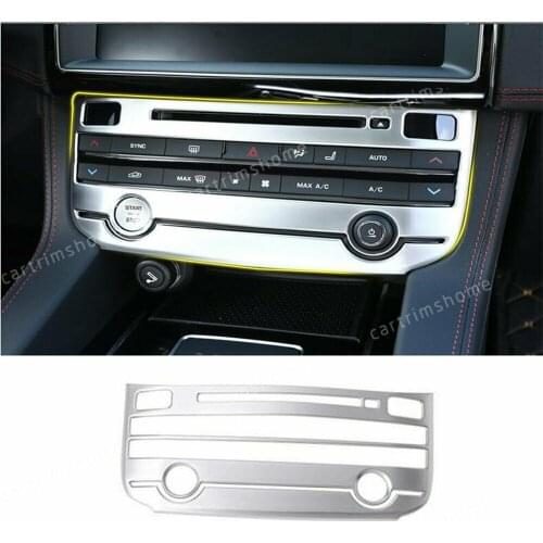 Silver Center Air conditioning Mode Button Cover For Jaguar XE XF F-Pace 2016-19