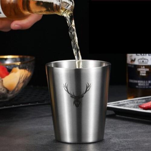 300/350ml Stainless Steel Cups and Mugs Metal Cold Beer Cup Bar Coffee Mug Cup Vacuum Flasks Travel Thermo Cup Water For Gifts