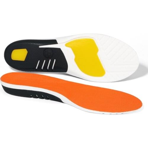 3ANGNI Elastic Men/Woman Orthotic Arch Support Insert Flat Feet for Shoes Pad Comfortable Soft PU Orthopedic Sports Insoles