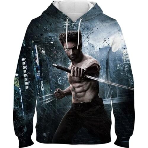 X-Men Wolverine Logan Spring Autumn Hoodie Mens And Womens Childrens 3D Printing Creative Versatile Fashion Cool Sweatshirt