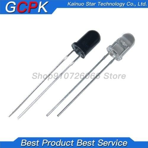 10pcs=5pairs 5mm 940nm LEDs 5pcs infrared emitter and 5pcs IR receiver diodes LED