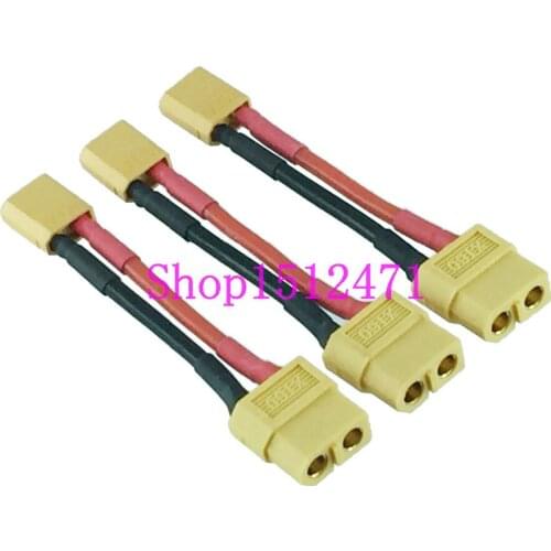 3pcs XT60 Female to XT30 XT-30 Male Adapter 16AWG 5CM Wire for RC Lipo