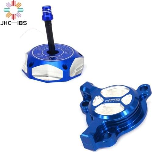 Motorcycle CNC Aluminum Oil Filter Cap Cover and Gas Cap Oil Cap Tank Fuel Cover For YAMAHA YZ250F YZ450F WR250F WR450F