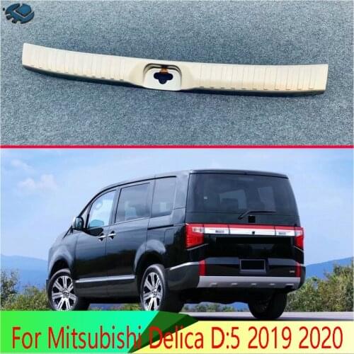 For Mitsubishi Delica D:5 2019 2020 Car Accessories Stainless Steel Rear Trunk Scuff Plate Door Sill Cover Molding Garnish
