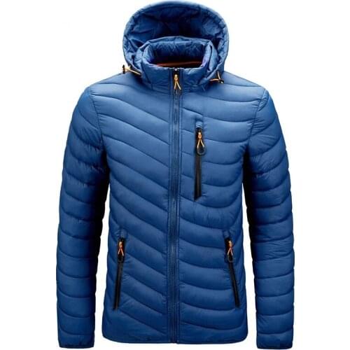 GHJQL Brand Winter Warm Waterproof Jacket Men 2021 New Autumn Thick Hooded Parkas Mens Fashion Casual Slim Jacket Coat Men